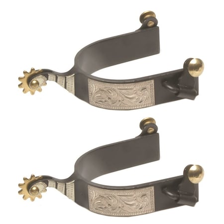 Jacks Imports Black Steel Roping Spurs 11048